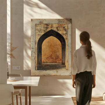 Earth tones - Timeless Islamic Archway - Framed Canvas