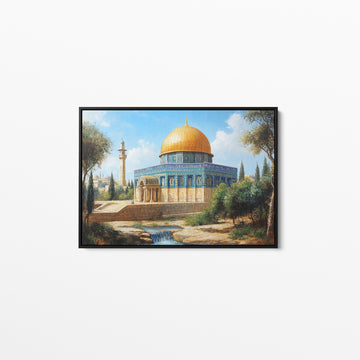 Golden Dome – Al Aqsa Mosque – Framed Canvas