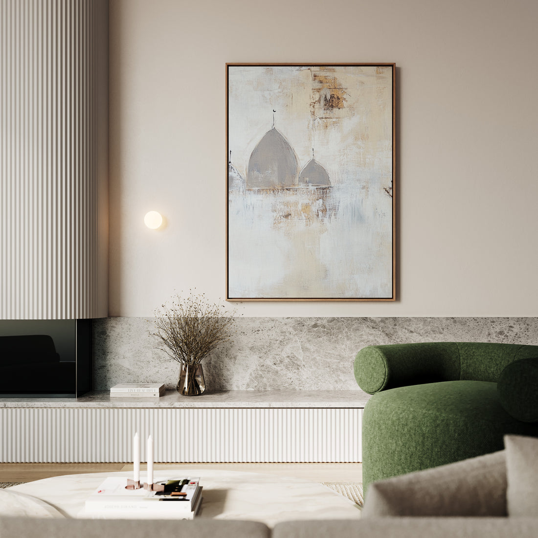 Soft Neutrals – Eternal Serenity – Framed Canvas