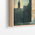 Blue Green - Silent Minaret - Framed Canvas