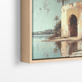 Blue - Serenity by the Oasis - Framed Canvas