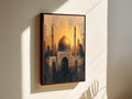 Golden Majesty of the Mosque - Framed Canvas