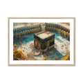 Stunning Kaaba Artwork – Premium Islamic Wall Art in Framed Poster - Neanour