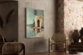 Blue - Serenity by the Oasis - Framed Canvas