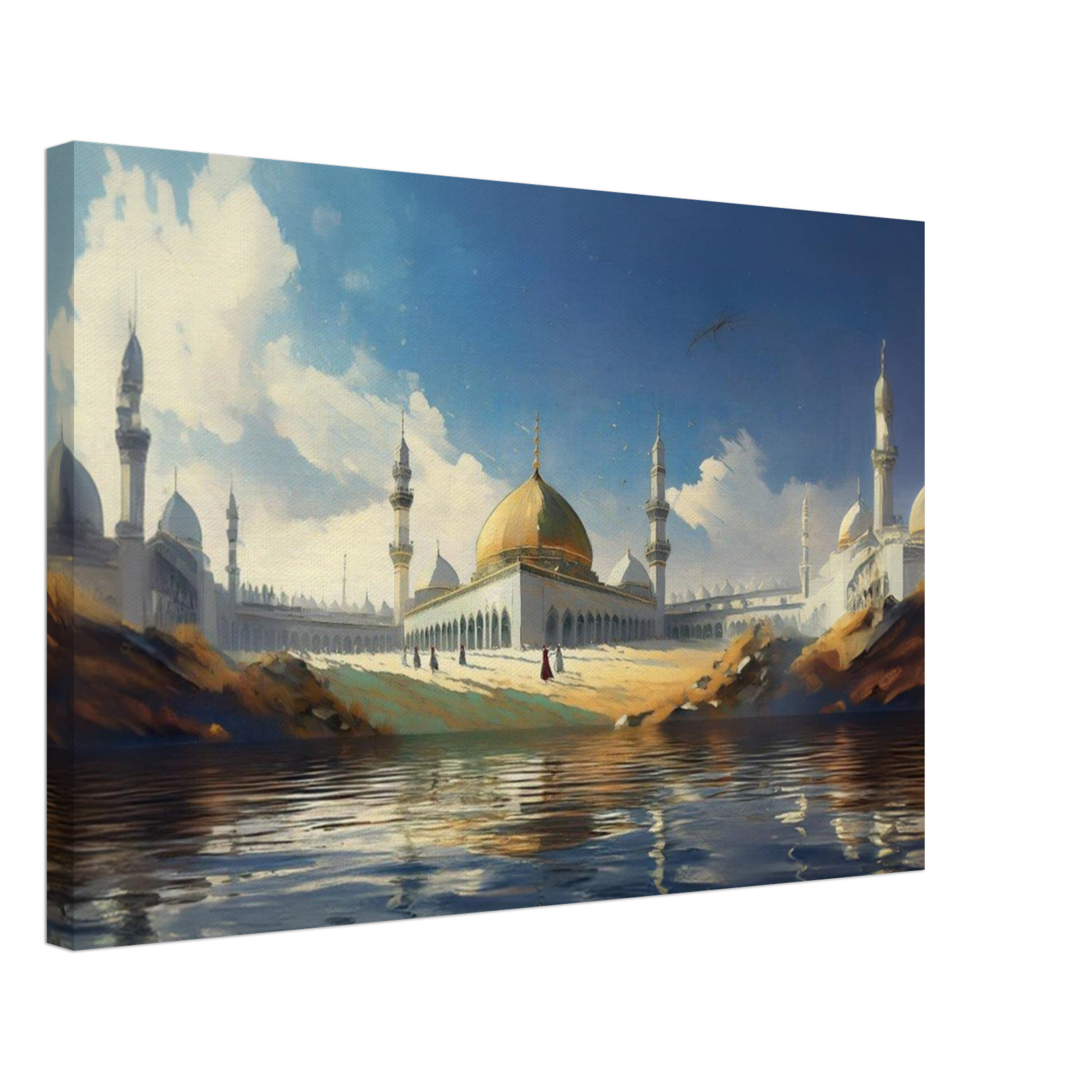 Golden Dome Mosque – Premium Canvas Wall Art - Neanour