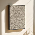 Taupe - Limited Edition Ayat Al Kursi Calligraphy - Framed Canvas