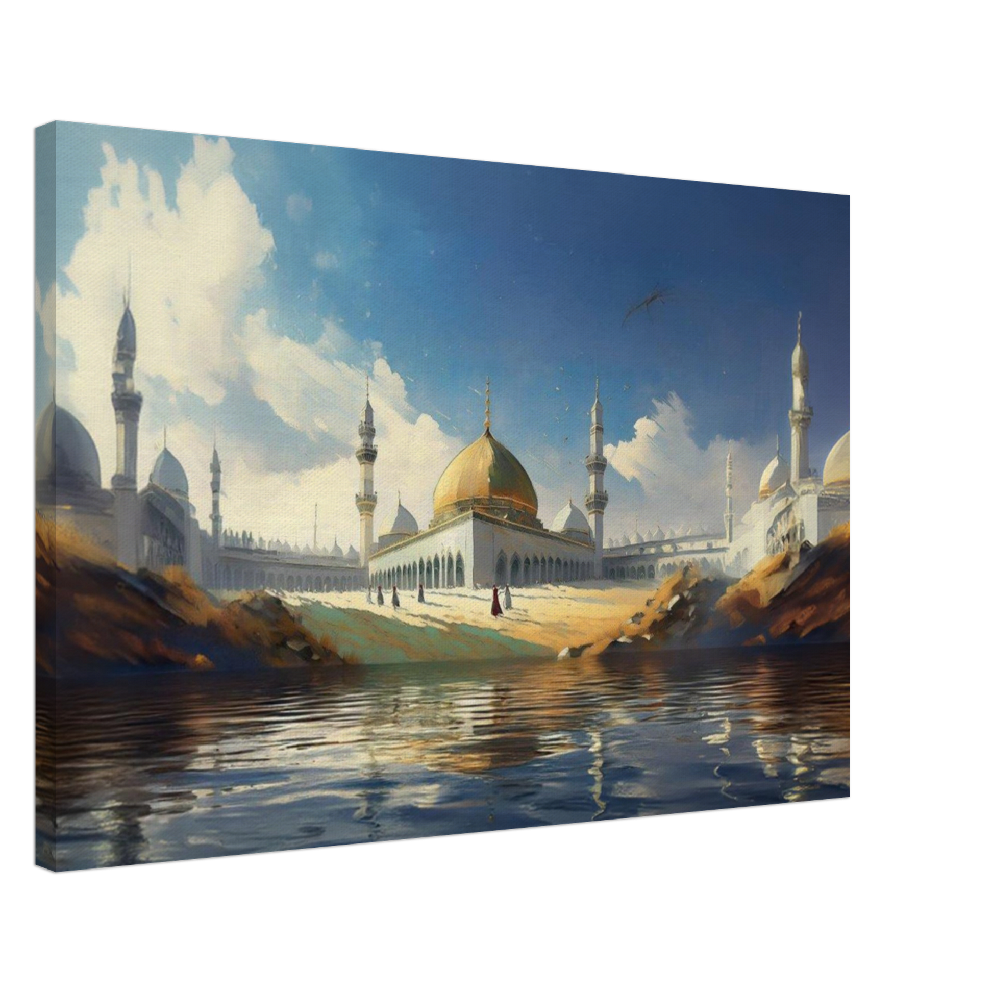 Golden Dome Mosque – Premium Canvas Wall Art - Neanour