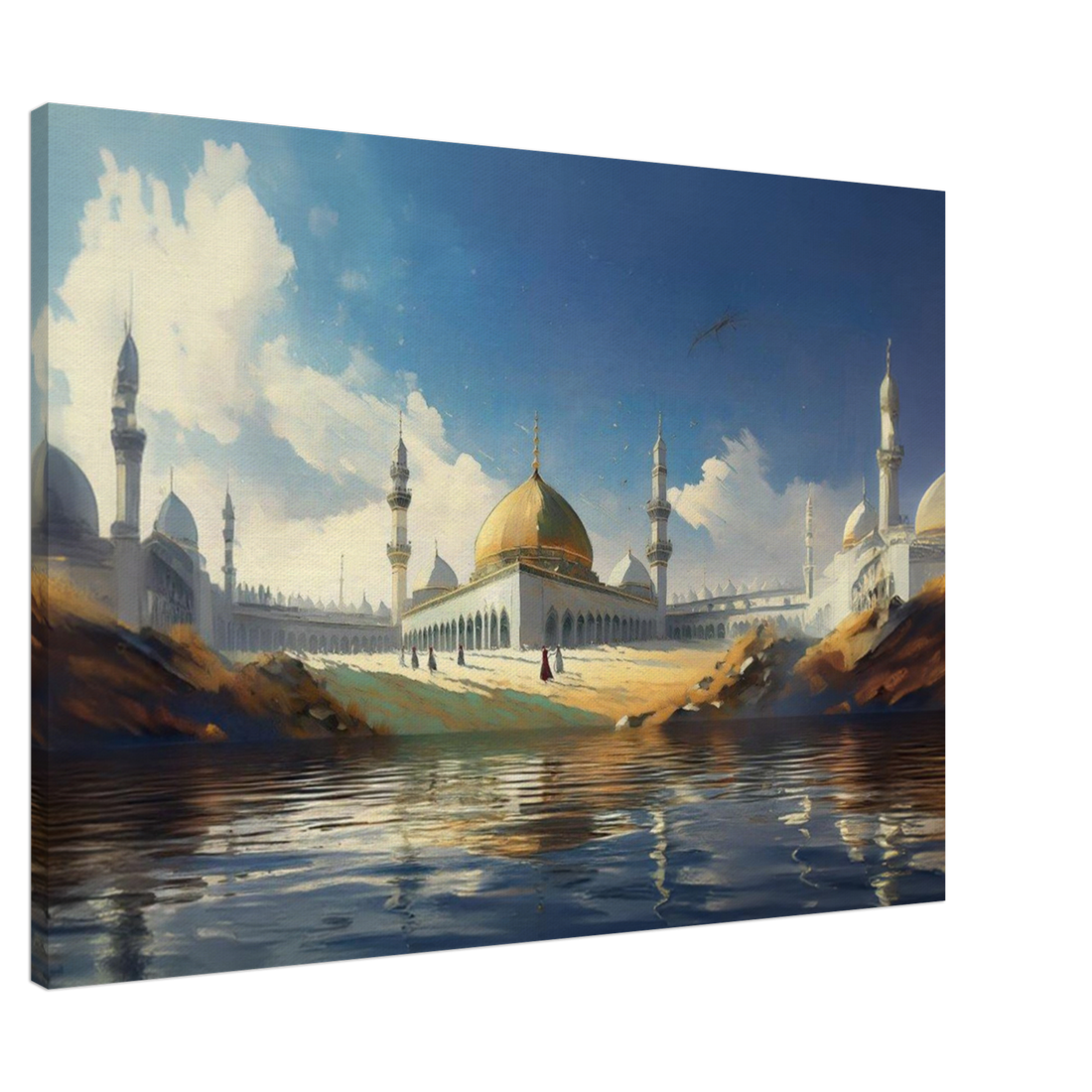 Golden Dome Mosque – Premium Canvas Wall Art - Neanour