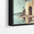 Blue - Serenity by the Oasis - Framed Canvas