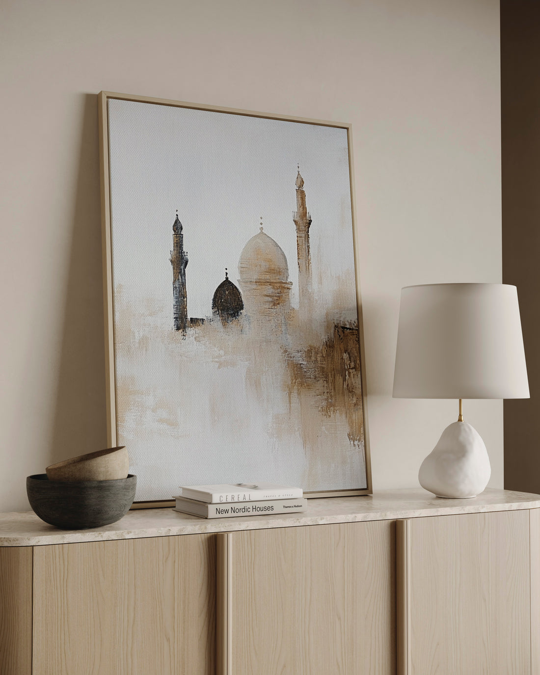 Earthy Warm Tones – Desert Mirage – Framed Canvas