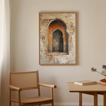 Neutral - Aged Mihrab - Framed Canvas