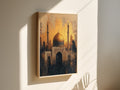 Golden Majesty of the Mosque - Framed Canvas