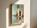Blue - Serenity by the Oasis - Framed Canvas