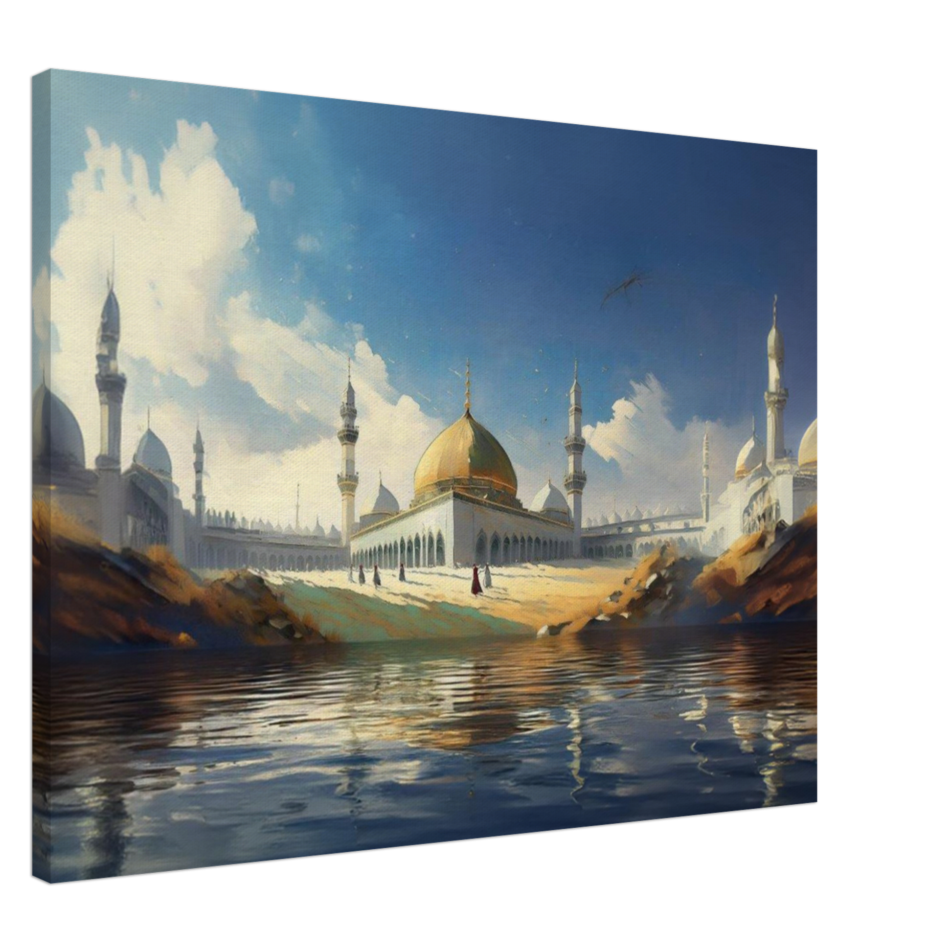 Golden Dome Mosque – Premium Canvas Wall Art - Neanour