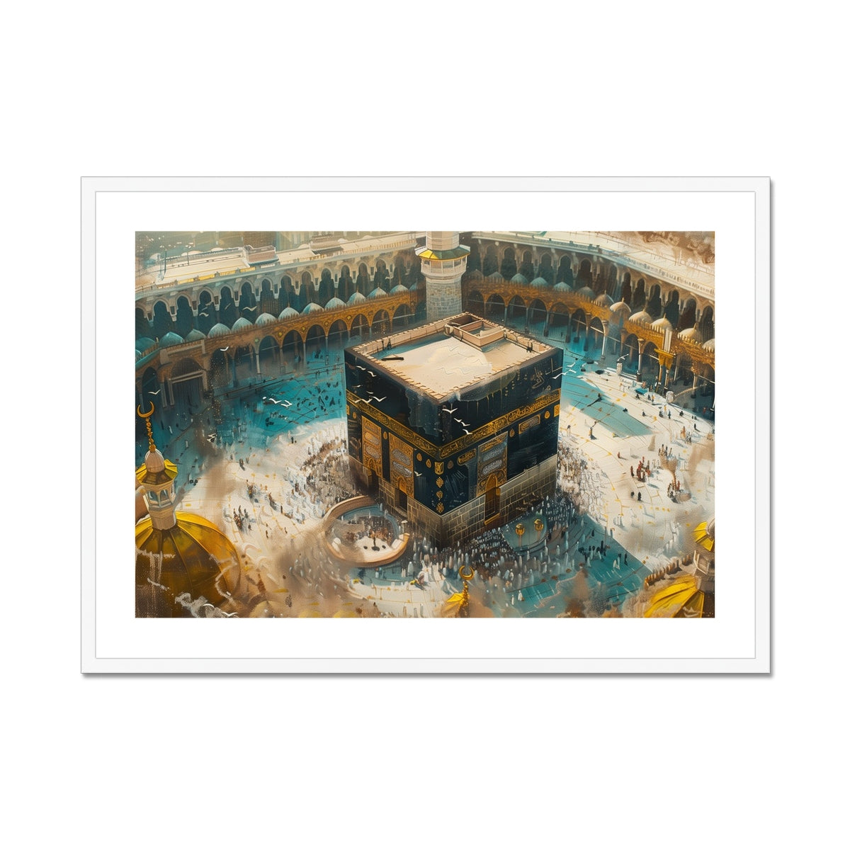 Stunning Kaaba Artwork – Premium Islamic Wall Art in Framed Poster - Neanour