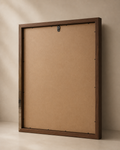 Back of the Stillness of Dawn framed canvas showing the neat finish and small hanging hook